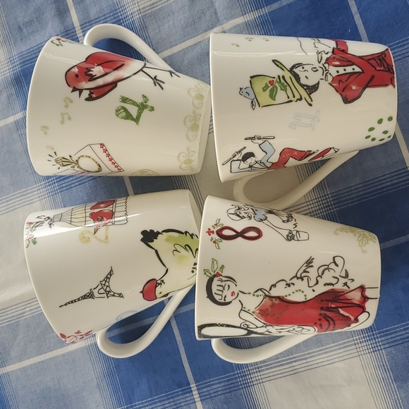 Lenox 12 Days of Christmas Mugs (4)